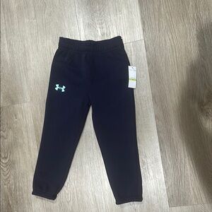 Under Armour Kids' Navy Joggers with Aqua Logo